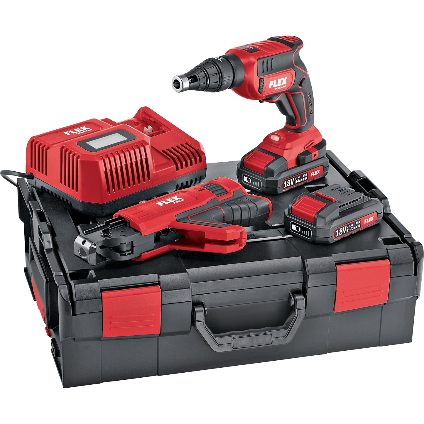 Aku-stavební šroubovák 18,0 V se zásobníkem na páskované šrouby DW 45 18.0-EC M/2.5 Set