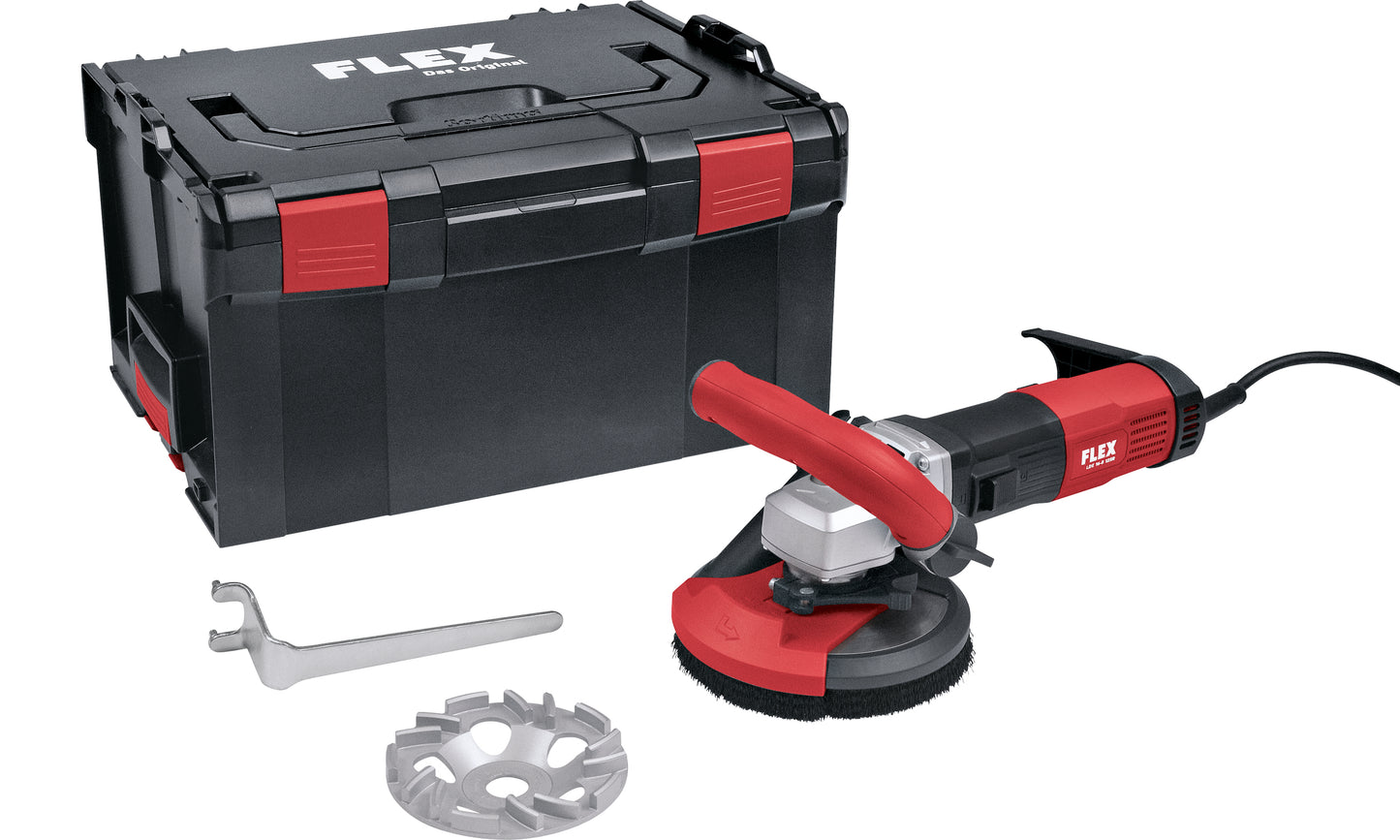 Sanační bruska s variabilními otáčkami pro bezprašné broušení až do rohů, 125 mm LDE 16-8 125 R, Kit TH-Jet