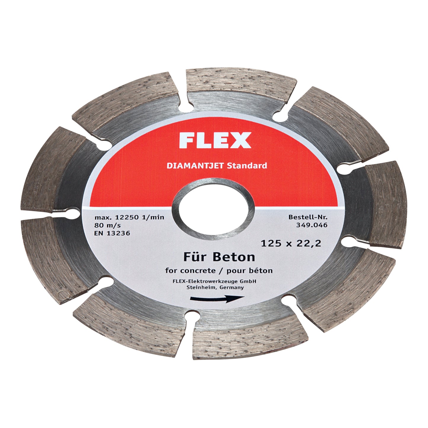 Diamantjet - diamantový řezací kotouč standart na beton D-TSC S 125x22,2