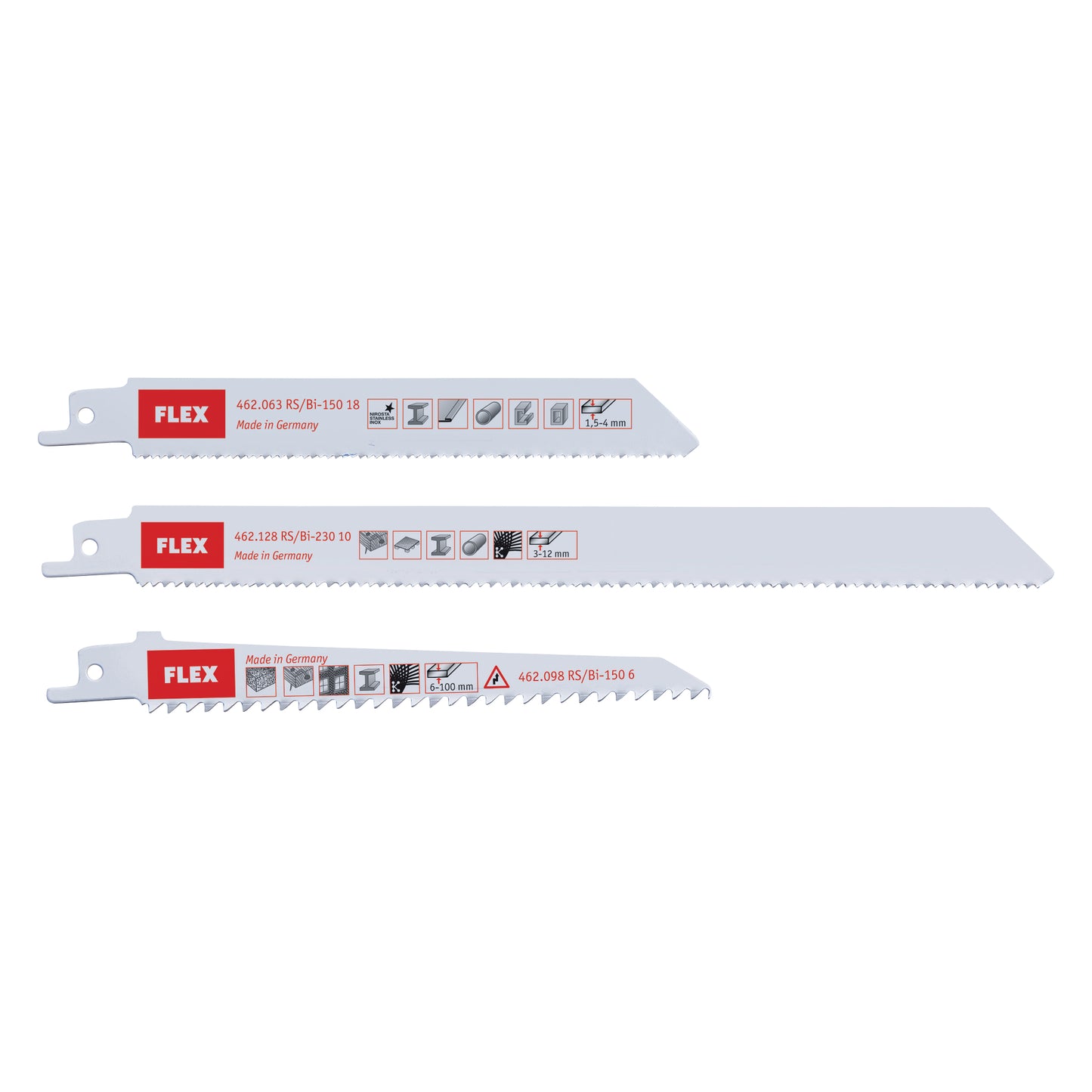 Sada plátků pro šavlové pily pro plast/dřevo/kov RS/BI Set VE3