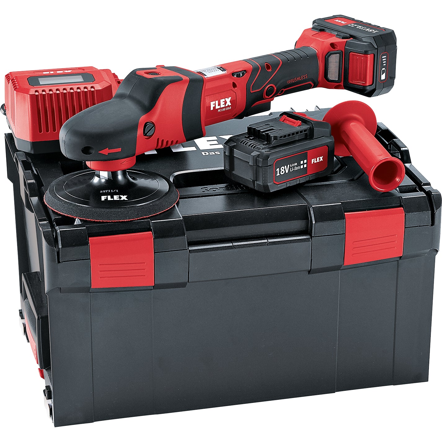 Aku rotační leštička PE 150 18.0-EC/5.0 Set