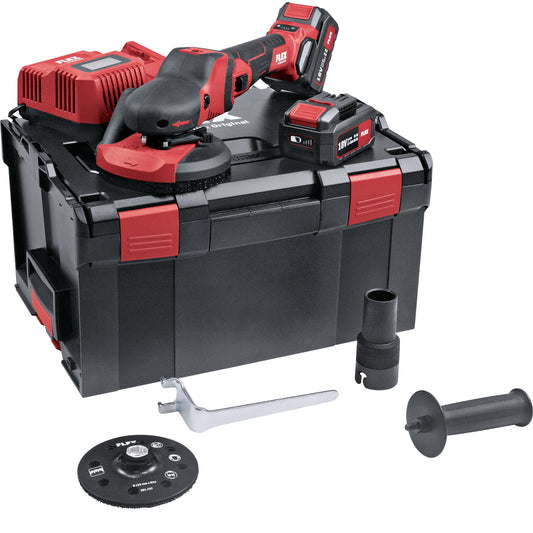 Aku-SUPRAFLEX 18,0 V, speciální bruska na broušení lakovaných povrchů, dřeva, kamene a kovů SE 125 18.0-EC/5.0 Set